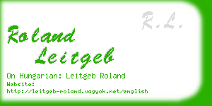 roland leitgeb business card